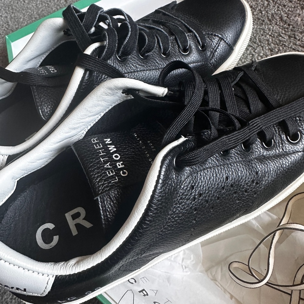 Teen/mens/woman sneaker crown leather shoe